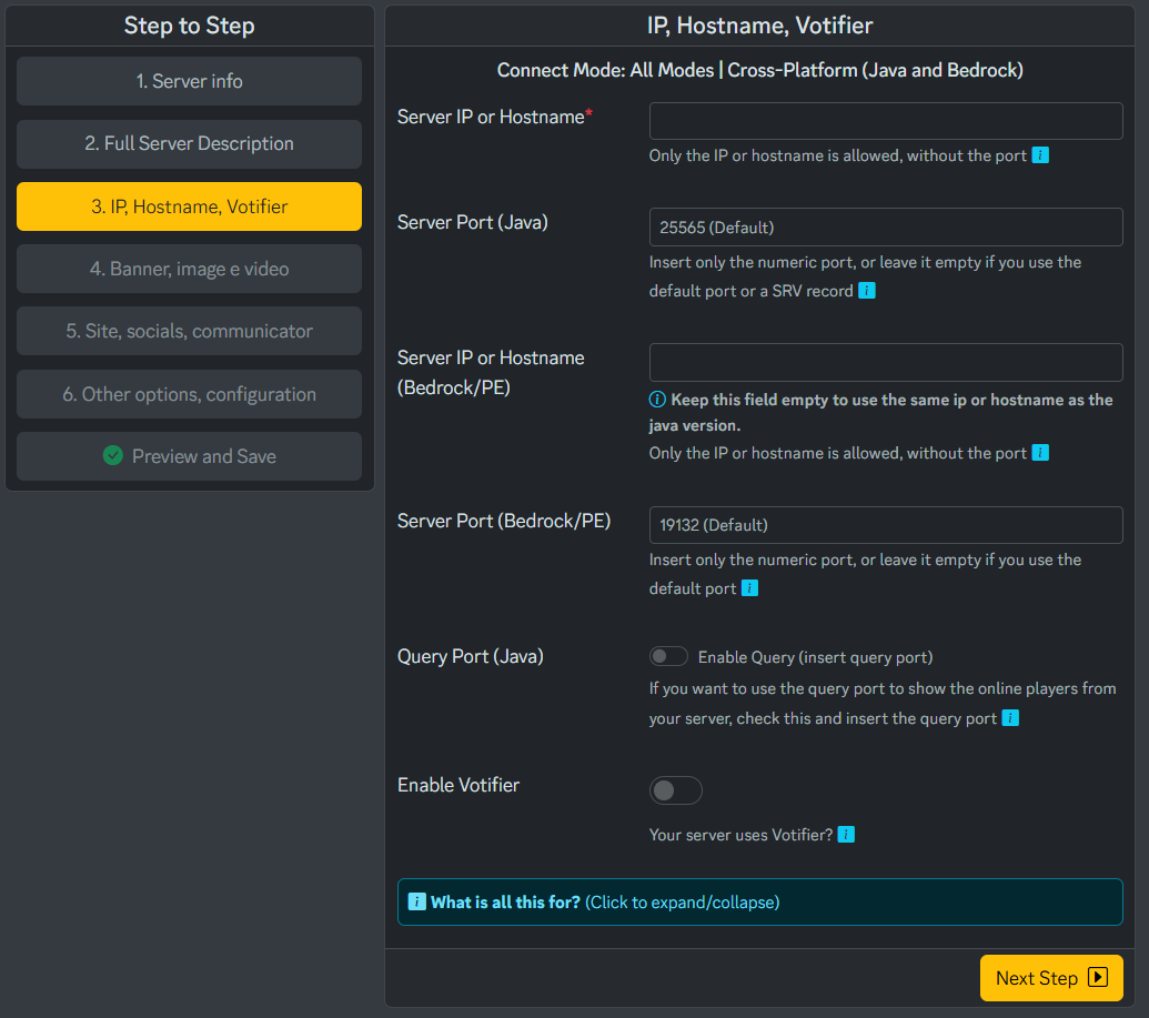 ListaMC Add Server 05